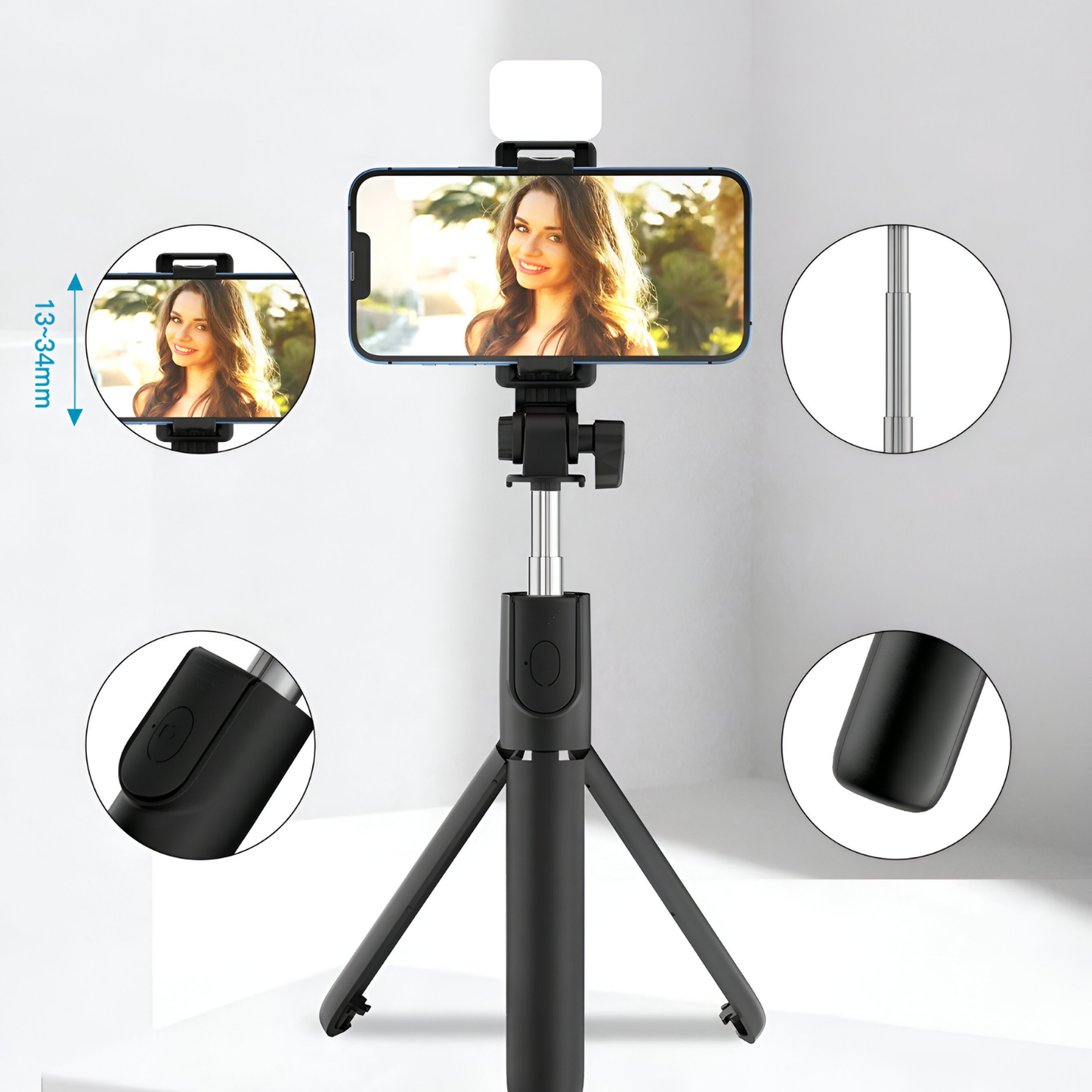 SelfieGrip | Palo de Selfie & Trípode con Bluetooth - Extensible