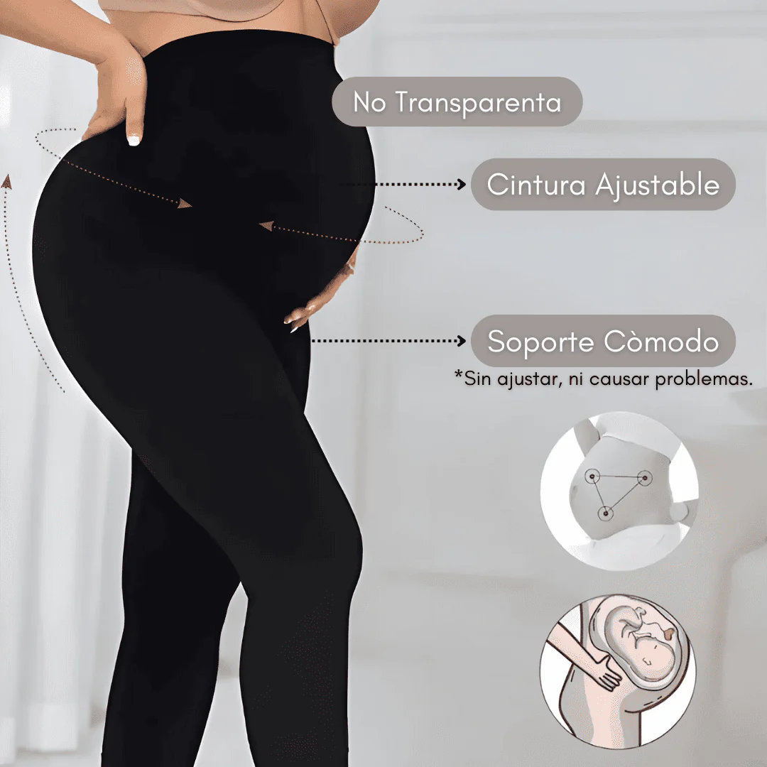 Leggins Maternales MomFit® | Material que alivia dolor de espalda y da soporte al vientre