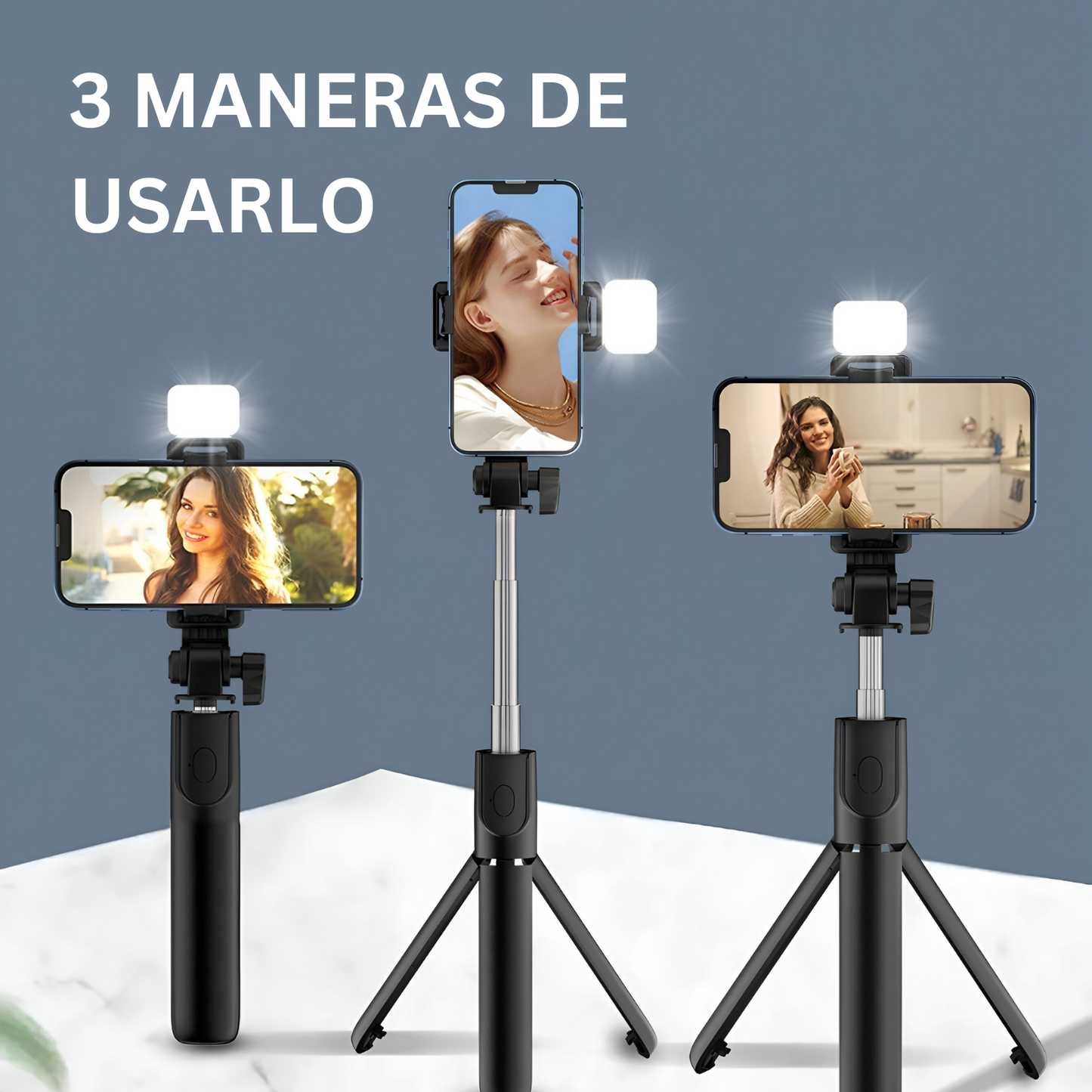 SelfieGrip | Palo de Selfie & Trípode con Bluetooth - Extensible