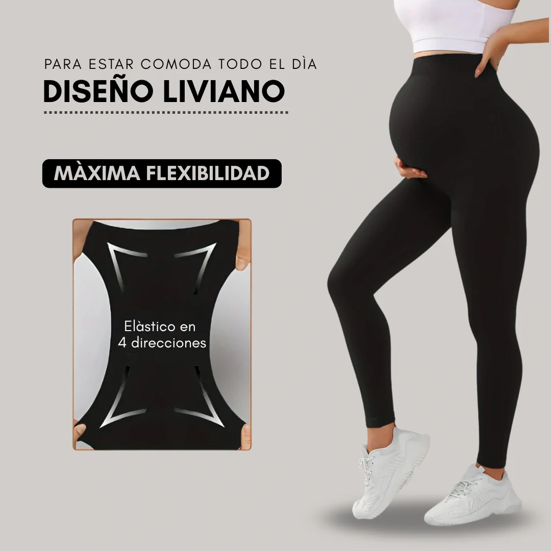 Leggins Maternales MomFit® | Material que alivia dolor de espalda y da soporte al vientre