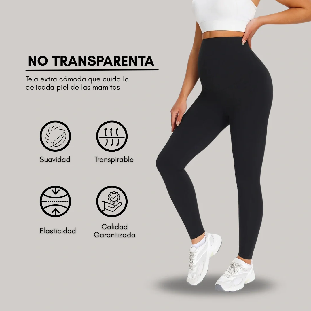 Leggins Maternales MomFit® | Material que alivia dolor de espalda y da soporte al vientre