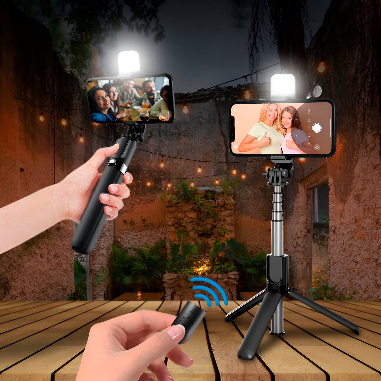SelfieGrip | Palo de Selfie & Trípode con Bluetooth - Extensible