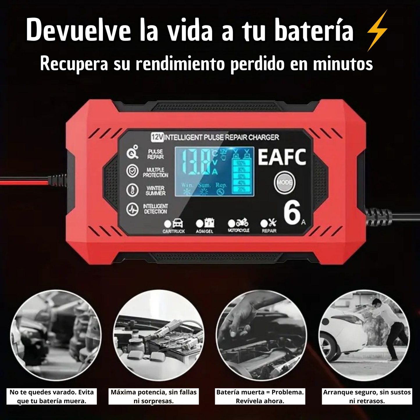 QuickVolt™ – Cargador De Bateria Para Tu Vehiculo.