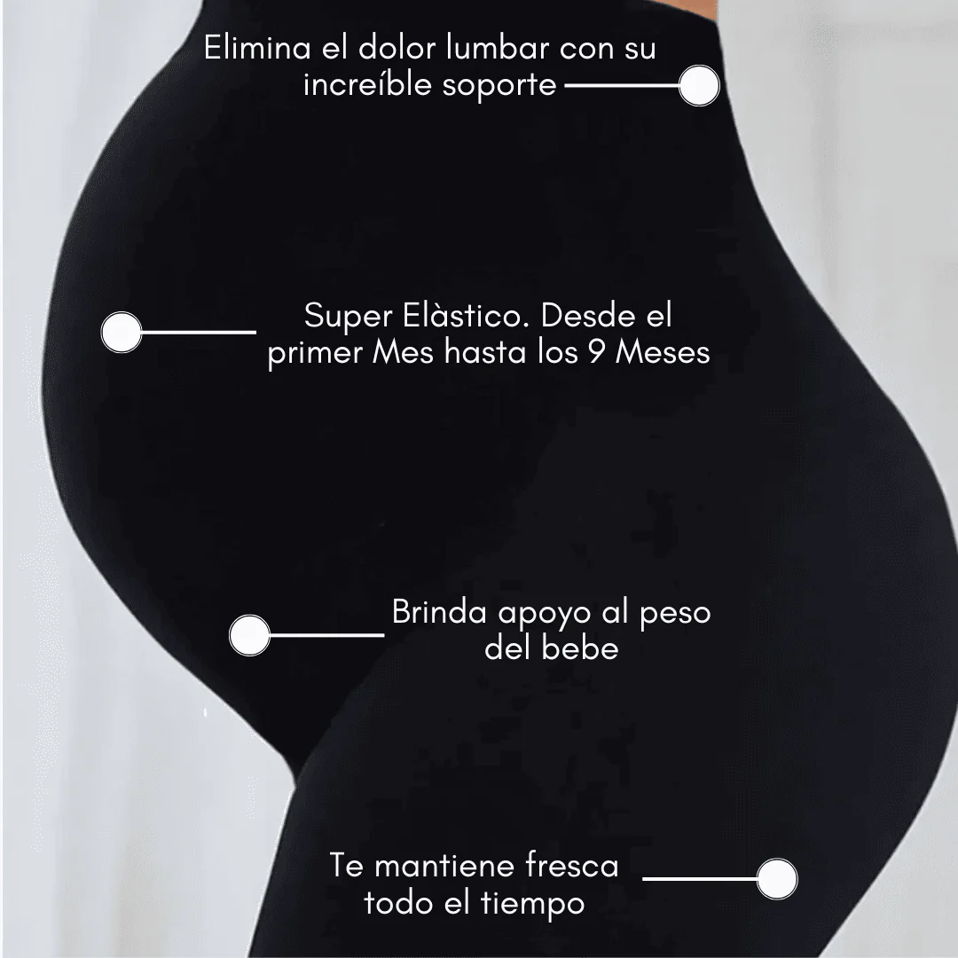 Leggins Maternales MomFit® | Material que alivia dolor de espalda y da soporte al vientre