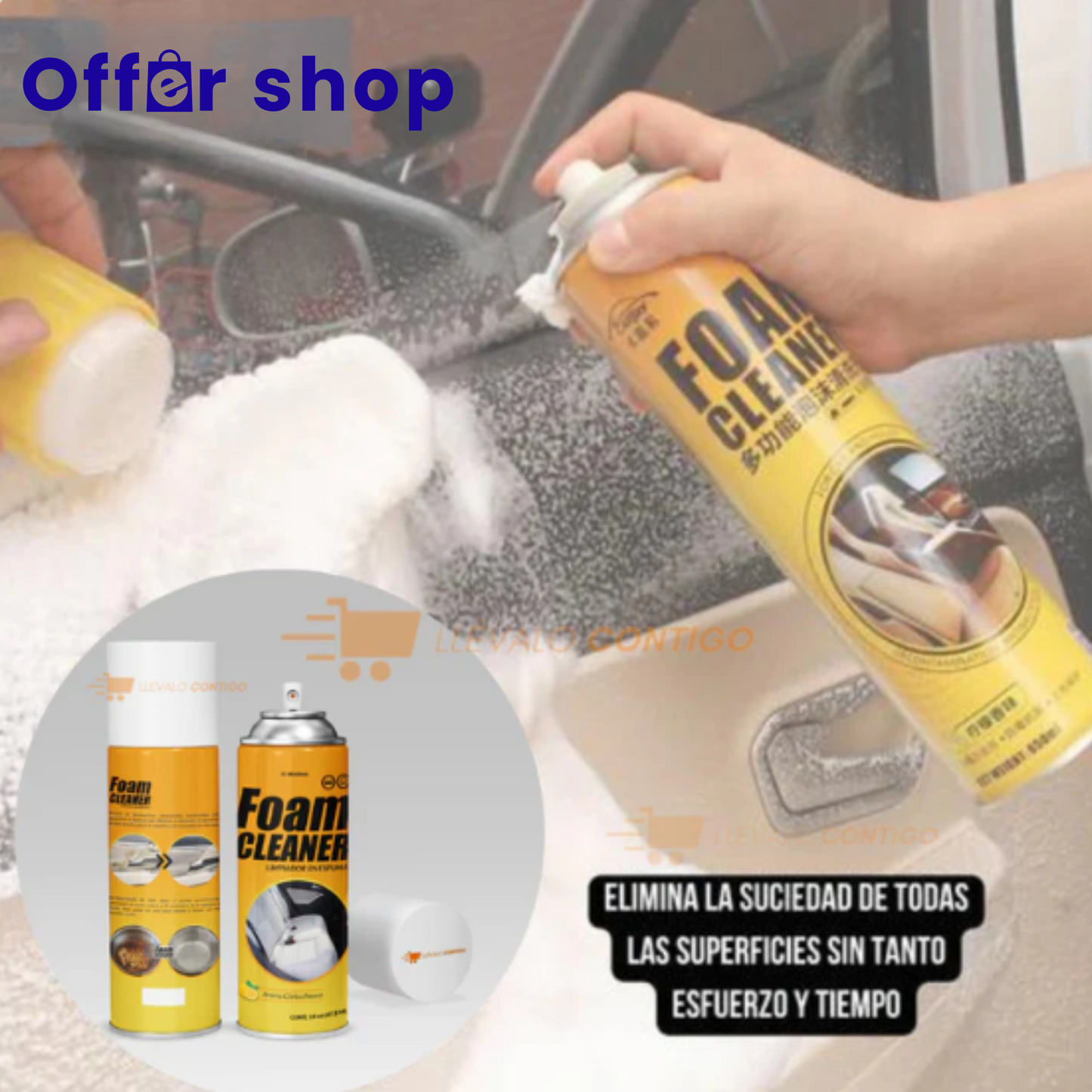 Foam Cleaner Clean Zap® | Paga 1 Y LLeva 2 + Ventosa Saca Golpes + 3 Cursos Online.