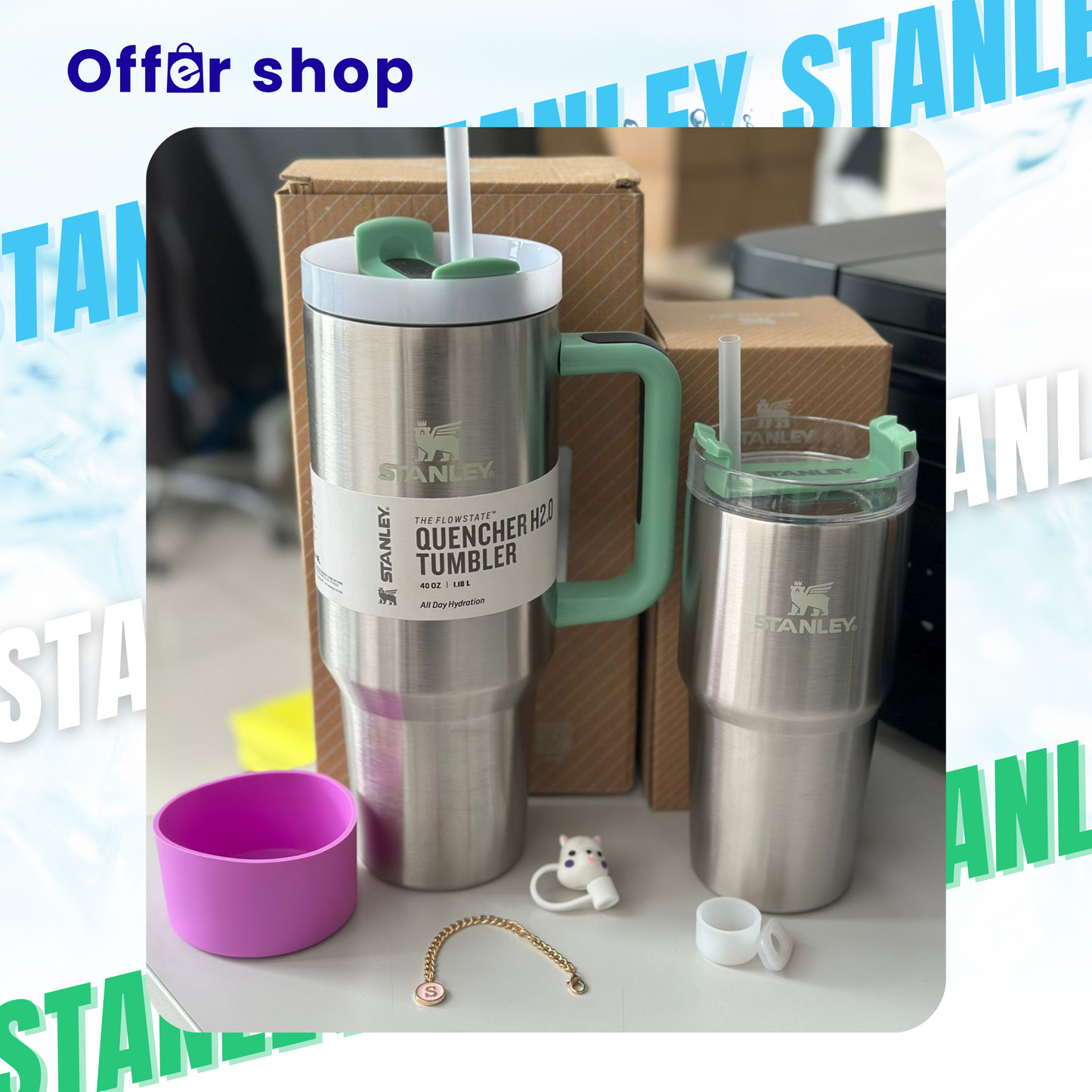 Combo Exclusivo | Termo 40 oz + Termo 20 oz + Accesorios incluidos