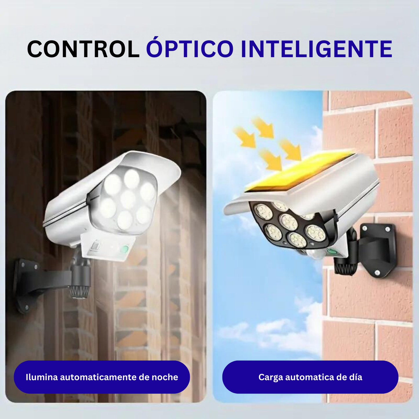CamSolar™ | LUZ LED SOLAR TIPO CAMARA PARA EXTERIOR O INTERIOR