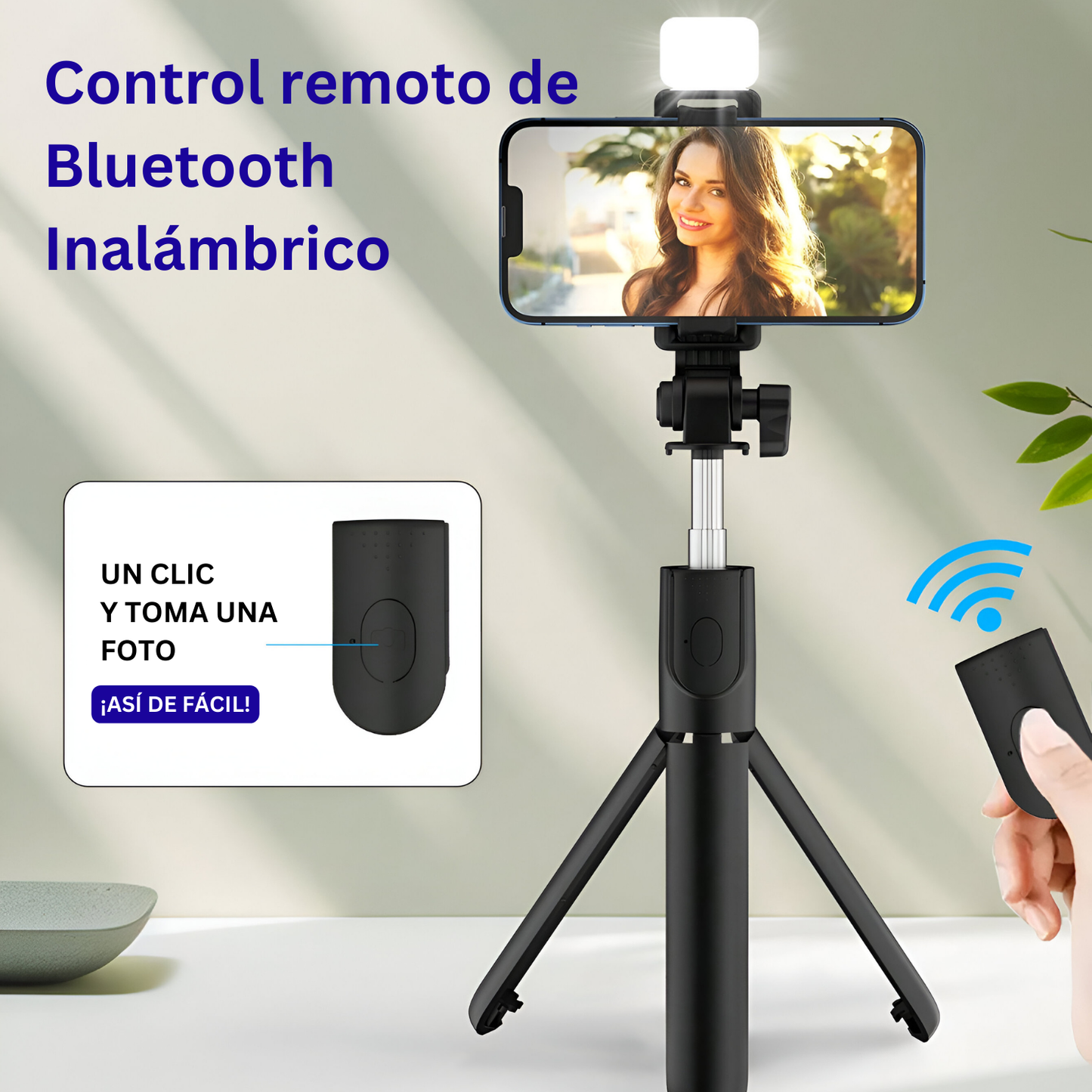 SelfieGrip | Palo de Selfie & Trípode con Bluetooth - Extensible