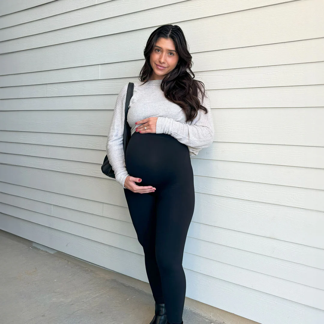 Leggins Maternales MomFit® | Material que alivia dolor de espalda y da soporte al vientre