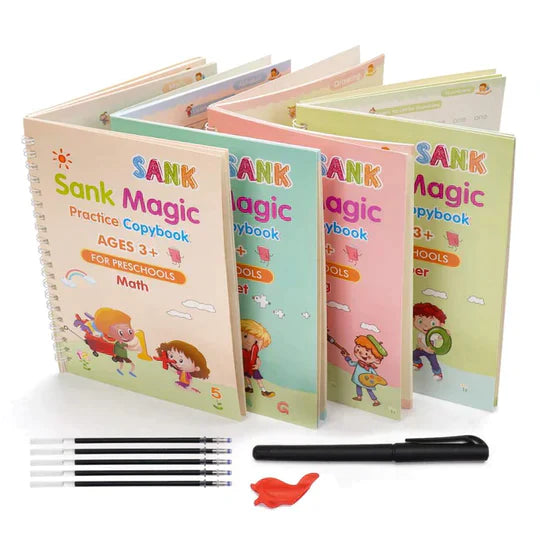 Montessori | KIT DE 8 LIBROS DE APRENDIZAJE CON TINTA MÁGICA