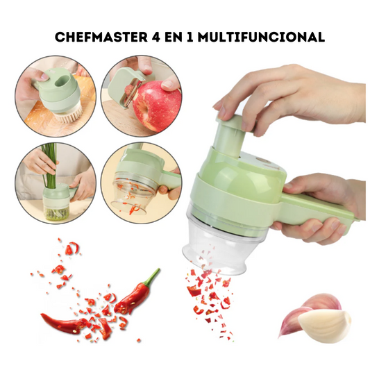ChefMaster PRO 4En1®: Triturador inalámbrico de Alimentos.