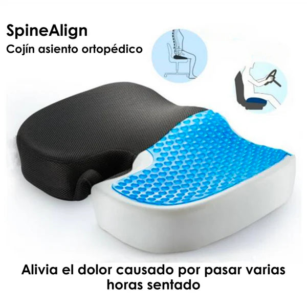 SpineAlign™ | Cojín Asiento Con Gel Ortopédico