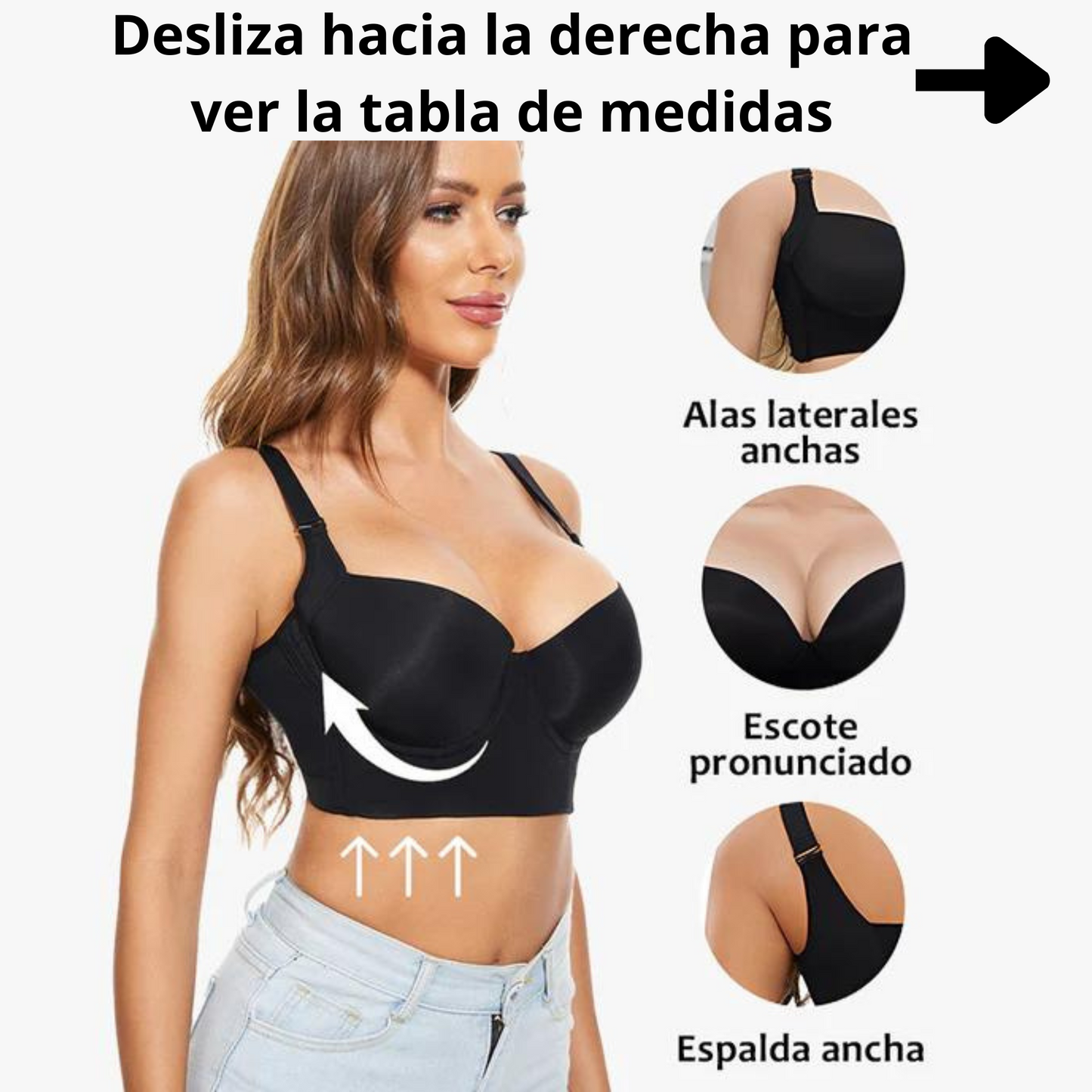 ComfortBra™ | PACK X2 (NEGRO Y BEIGE) 🎁 Levanta Busto, Elimina Rollitos y Corrige Postura