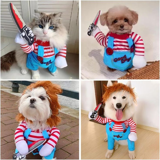 Disfraz Chucky Mascota | Tu peludito la sensacion de Halloween
