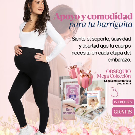 Leggins Maternales MomFit® | Material que alivia dolor de espalda y da soporte al vientre