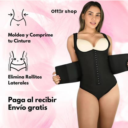 CurvyBody™ | Body Reloj Arena De Alta Compresión Con Velcro Italiano