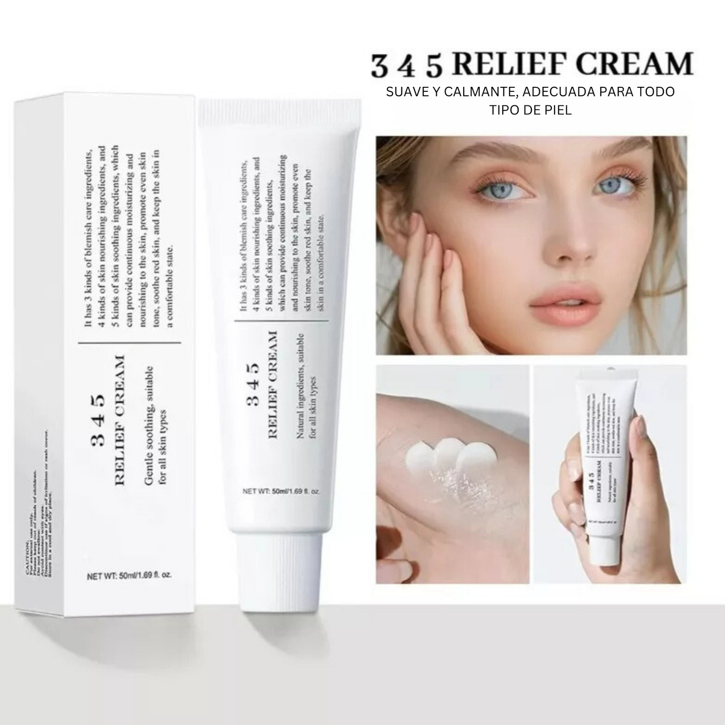 345 Relief Cream | Combate El Acne, Manchas E Imperfecciones.