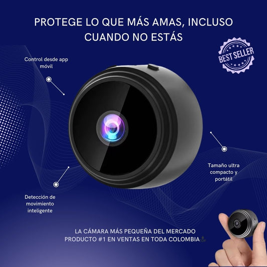 Mini Cámara de Seguridad Full HD 4k UltraVision™ - Con Micfrofono Incluido.