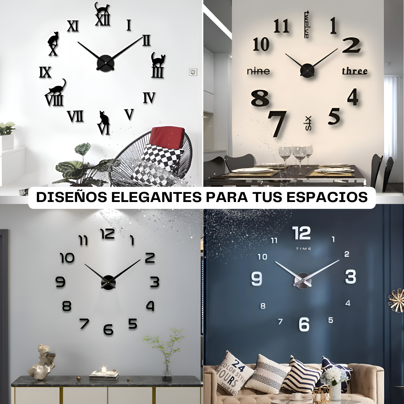 RELOJ DE PARED 3D DIY BRICOLAJE®