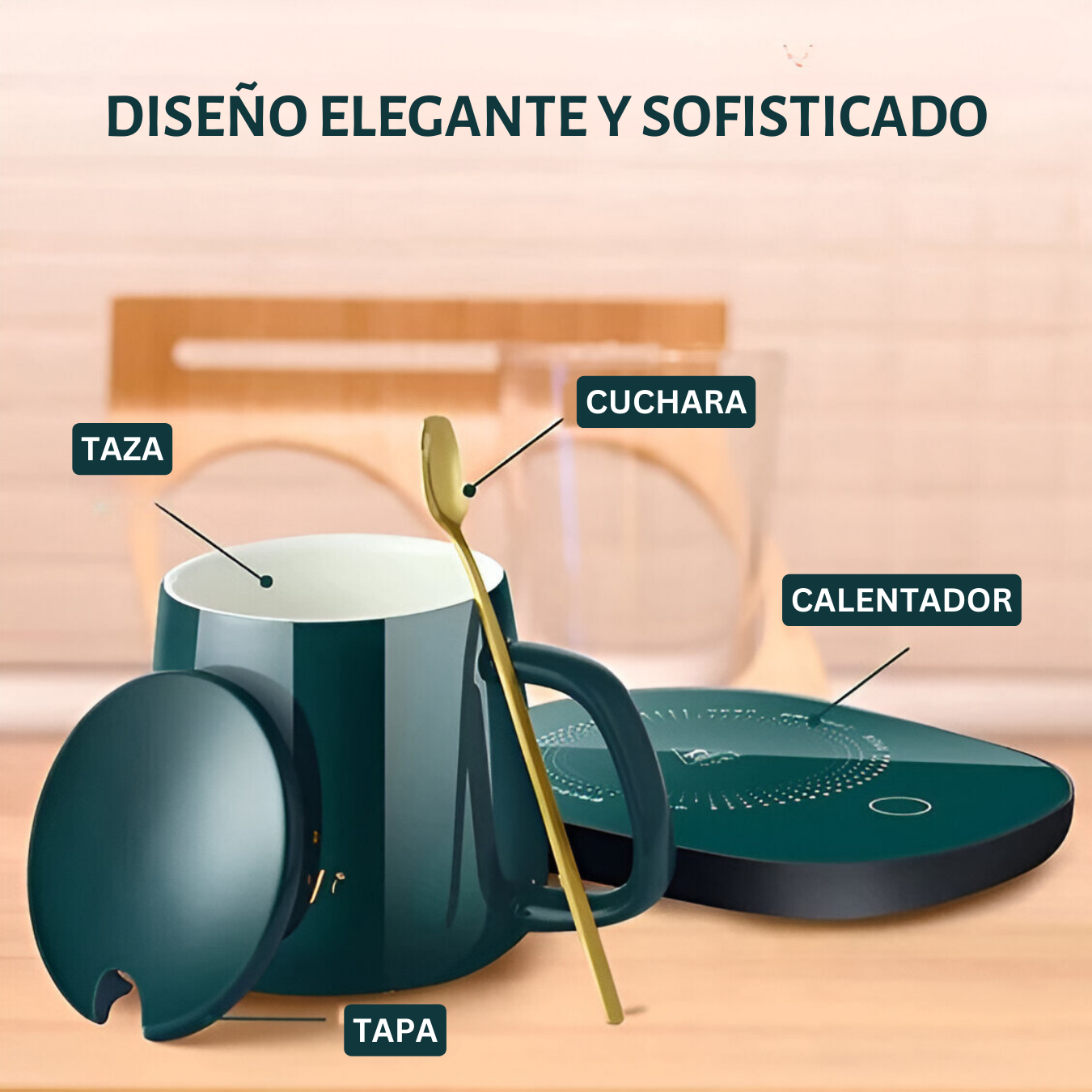 Taza con base calentadora inteligente | Lucky DeLuxe®