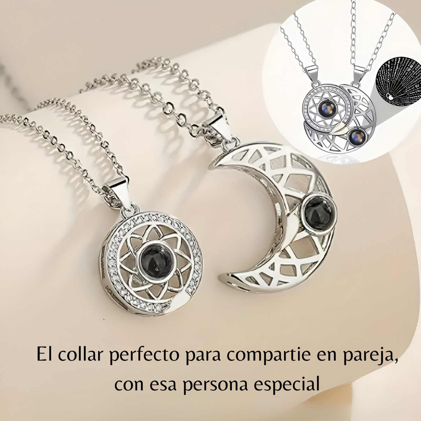 MOON & SUN LOVE | 2 COLLARES (SOL Y LUNA) PROMO PAREJA AMOR Y AMISTAD 💗