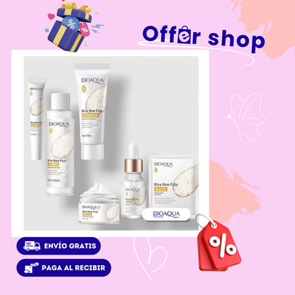 COMBO FACIAL PULPA DE ARROZ X6 | BIOAQUA®