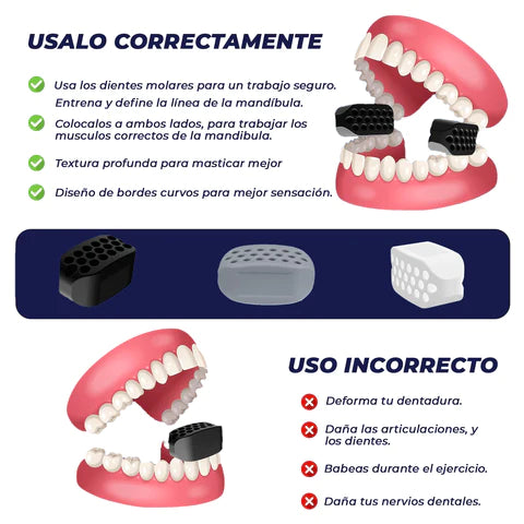 Ejercitador de Mandibula Jawline® Para hombres y mujeres.