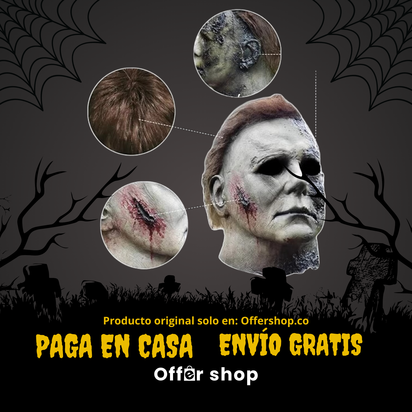 Michael Myers| Mascara En Latex Cabeza Completa